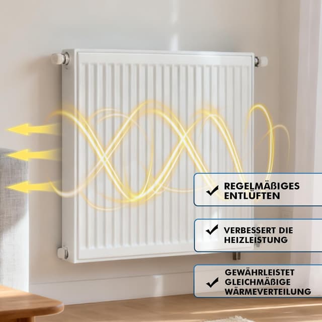 Detalle de Shinfly 4er Set Heizungsentlüftungsschlüssel (5 mm) für Heizkörper – aus Zinklegierung