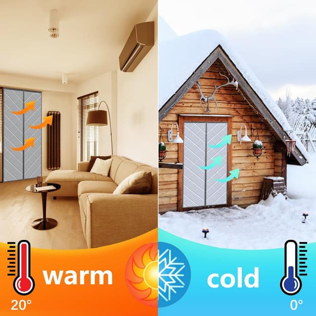 Detalle 2 de Wärmeschutzvorhang mit Magnet 190 cm