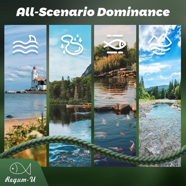 Detalle 2 de Regum-U GumMAX 8-Strand Braided Fishing Line (5–100 lb, 8x) — Low Stretch, Abrasion Resistant