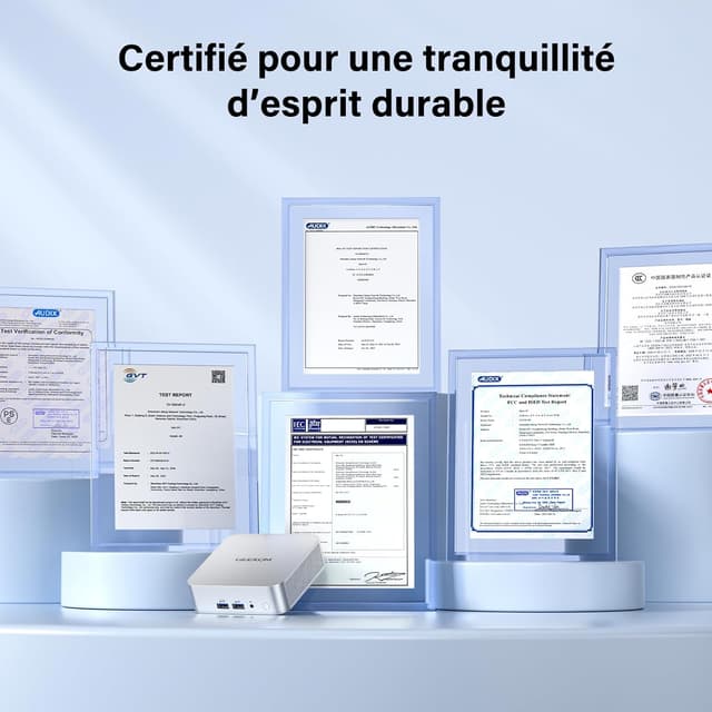 Detalle 2 de GEEKOM A5Pro Mini PC AMD Ryzen 5 7430U (16 Go RAM, Windows 11 Pro) : polyvalent et pensé pour le multi-écrans