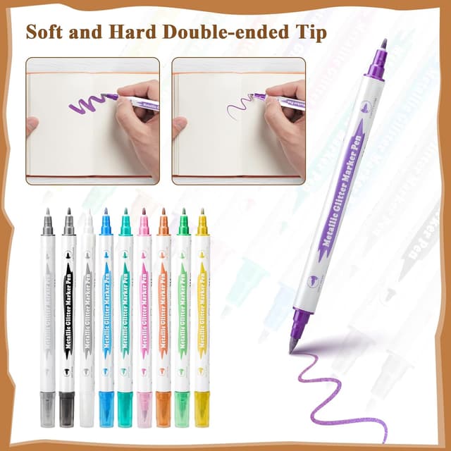 Detalle de Tattoo Kinderstifte und Schablonen-Set mit 10 Tattoo-Stiften und 111 Mustern