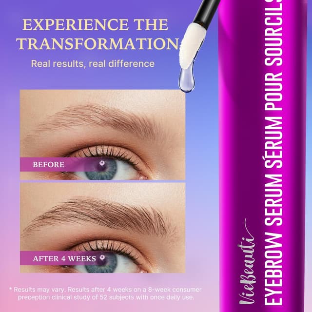 Detalle de VieBeauti Eyebrow Growth Serum (3 mL) for Longer, Fuller, Thicker-Looking Brows