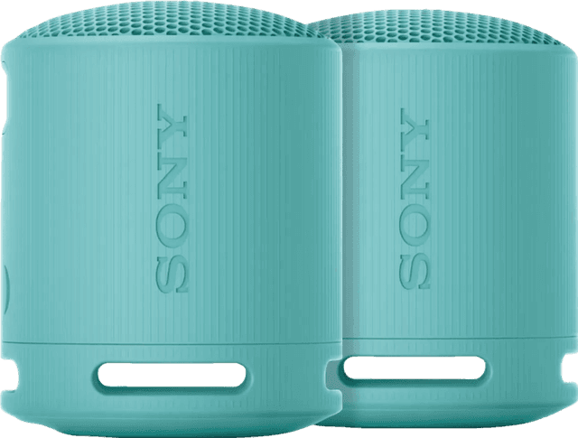 Detalle de Sony SRS-XB100 Doppelpack in Blau – kompakte Bluetooth-Lautsprecher für unterwegs (IP67)