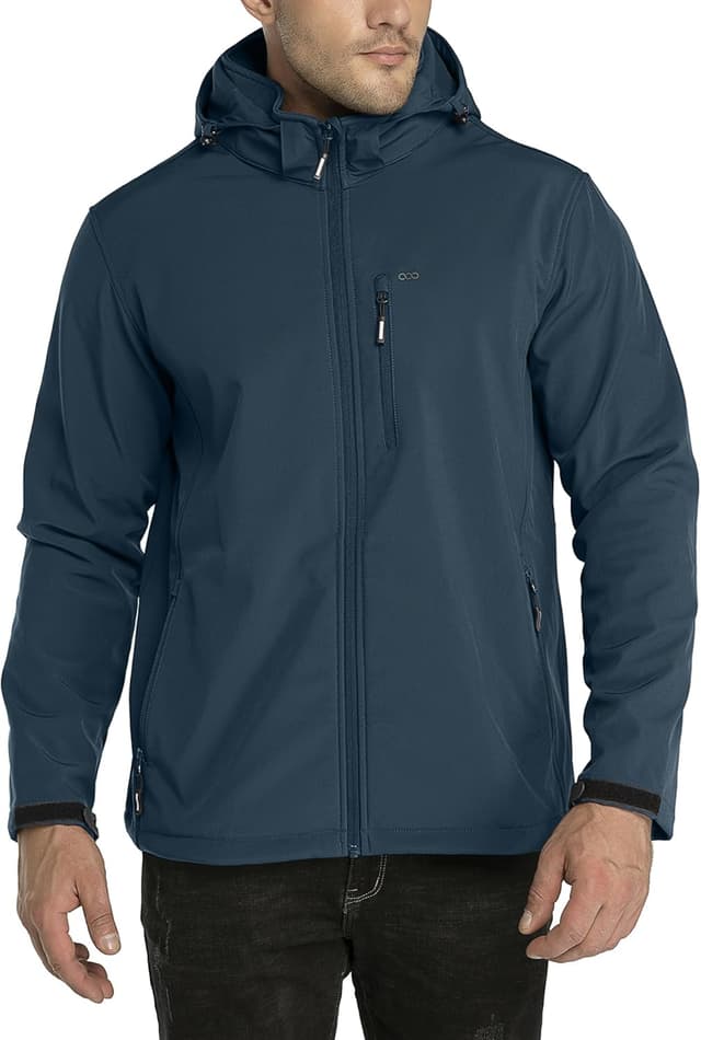 Detalle de 33,000ft Herren-Softshelljacke wasserdicht & winddicht mit Fleece-Fütterung