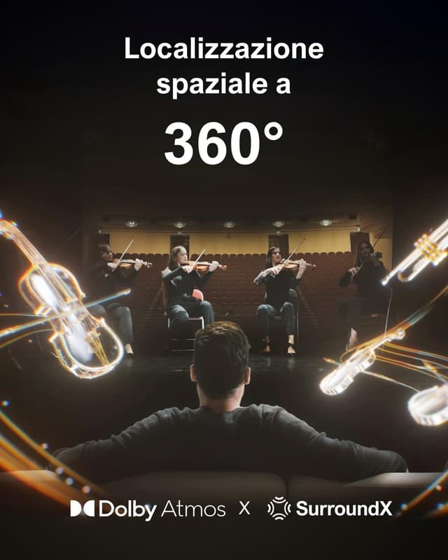 Detalle de ULTIMEA Poseidon D80 Soundbar 7.1 con Dolby Atmos, subwoofer wireless 6,5" e controllo app