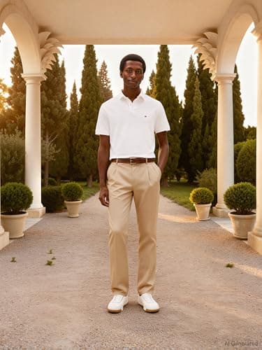 Detalle 2 de Tommy Hilfiger Polo de Manga Corta para Hombre 1985 Regular Fit en Blanco (White) – algodón orgánico