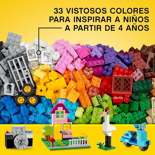 Detalle de LEGO Classic Caja de Ladrillos Creativos Grande 10698: juego de construcción creativo desde 4 años