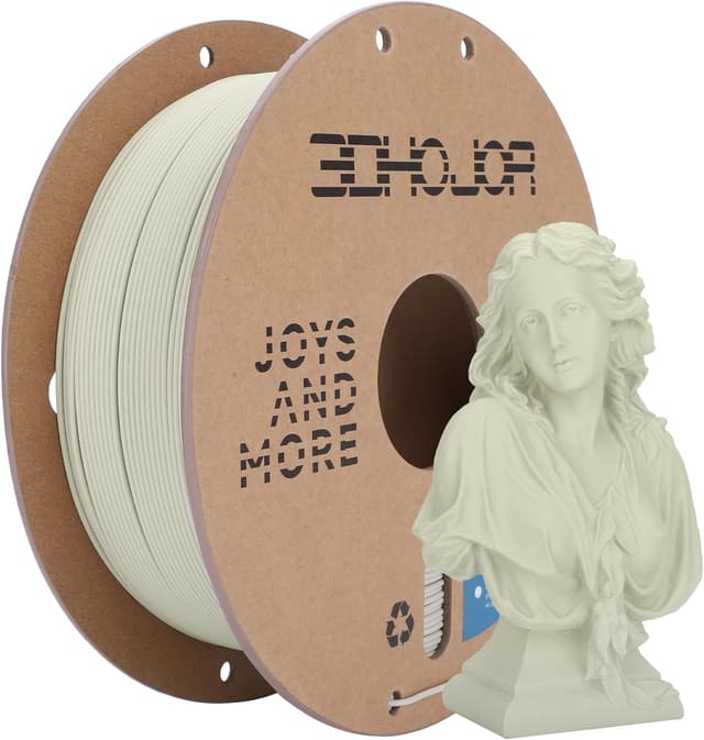 Detalle de 3DHoJor Matte PLA Filament 1.75mm in Light Khaki (Matte finish), 1kg spool