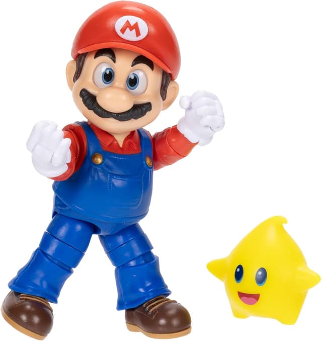 Detalle de Jakks Pacific The Super Mario Galaxy Movie Mario 5" (12.7cm) action figure with accessory