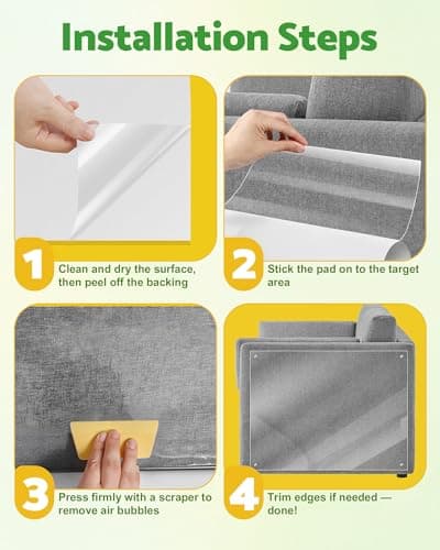 Thumbnail 6 de Gimars Protector para sofá y puertas contra arañazos de gatos (30 cm x 5 m) con cinta transparente autoadhesiva