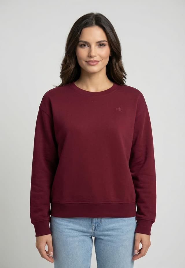 Detalle 2 de Sweat d’intérieur femme Calvin Klein col ras-du-cou