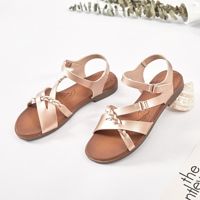 Thumbnail 2 de Sandales plates Ataiwee pour femmes, slip-on confort avec sangle à la cheville