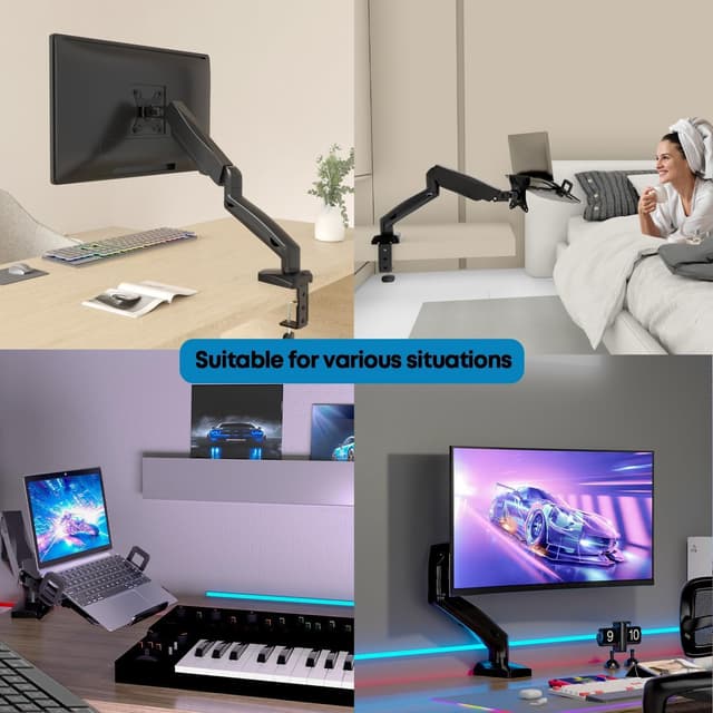 Thumbnail 6 de PUTORSEN Monitor Arm mit Laptopablage für 17–32 Zoll Monitore & bis 17 Zoll Notebooks (VESA 75/100)