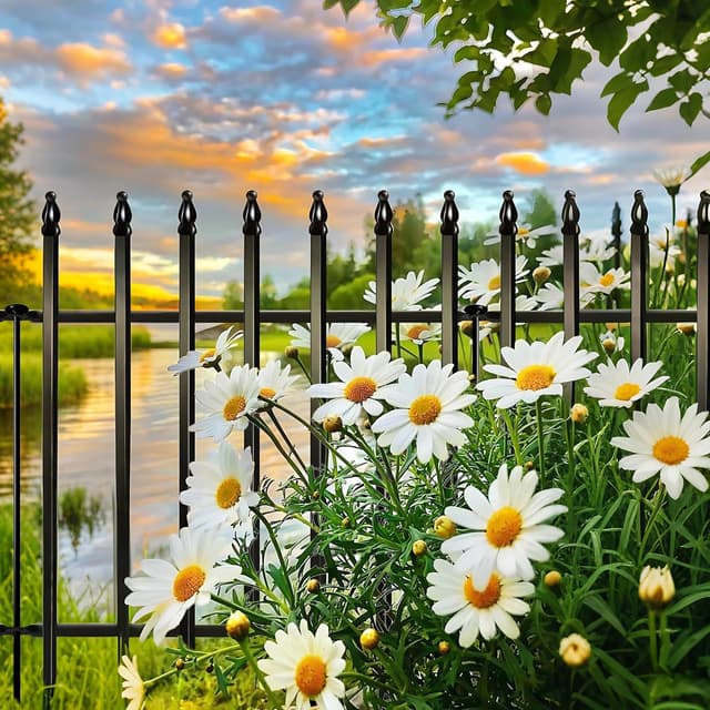 Thumbnail 4 de ARIFARO Decorative Metal Garden Fence 81 cm high, 5-pack 🏡