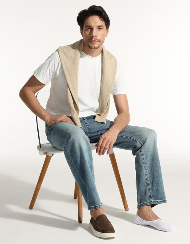 Detalle 2 de Chaussettes invisibles CLOSEMATE (homme/femme) socquettes basses 39-42 et 43-46, coton élastique, antidérapantes – 6 paires