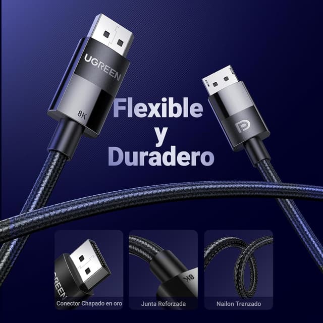 Thumbnail 7 de UGREEN Cable DisplayPort 1.4 - 8K UHD y Alta Velocidad