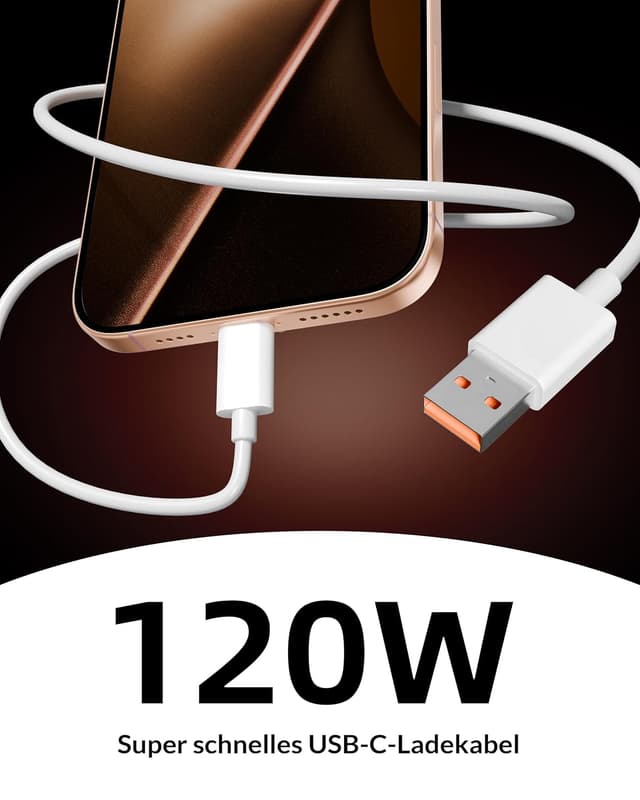 Detalle 2 de 120W Hypercharge Ladekabel 2 m 🔌