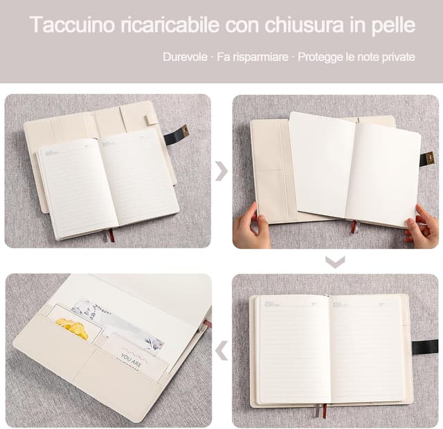 Detalle 2 de HwxBen Taccuino con codice A5 da 244 pagine in PU