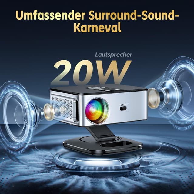 Thumbnail 6 de HORLAT Beamer 1500 ANSI 4K Heimkino 📽