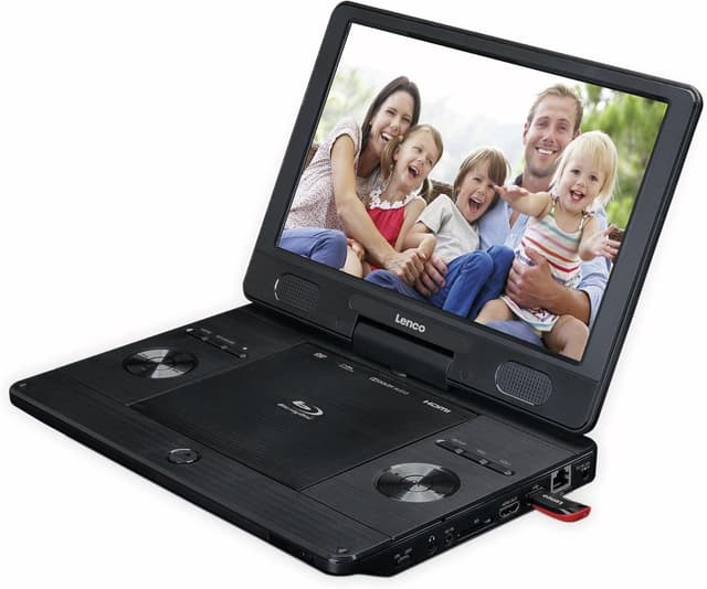 Detalle de Lenco BRP-1150 lettore Blu-Ray portatile con schermo TFT girevole da 11,5" e batteria integrata