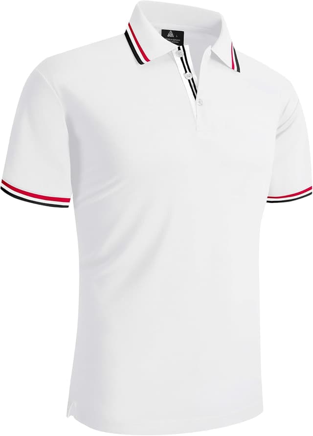 Detalle de SwissWell Herren Kurzarm Poloshirt atmungsaktiv & schnelltrocknend für Golf, Business und Freizeit