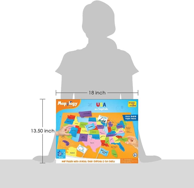 Thumbnail 5 de Imagimake Mapology USA Map 50-piece 🧩