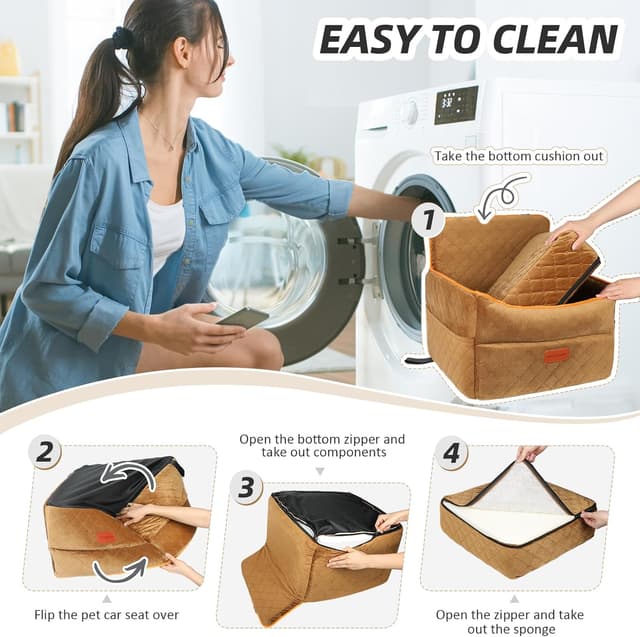 Detalle 2 de HEGGCOOE Small Dog Car Seat, 6 inch view