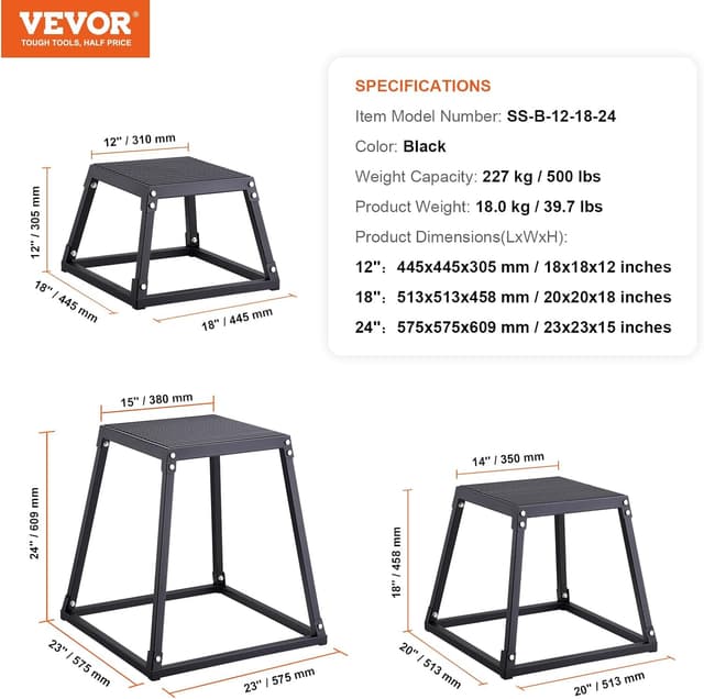 Thumbnail 6 de VEVOR 18-Inch Plyo Jump Box ⚙