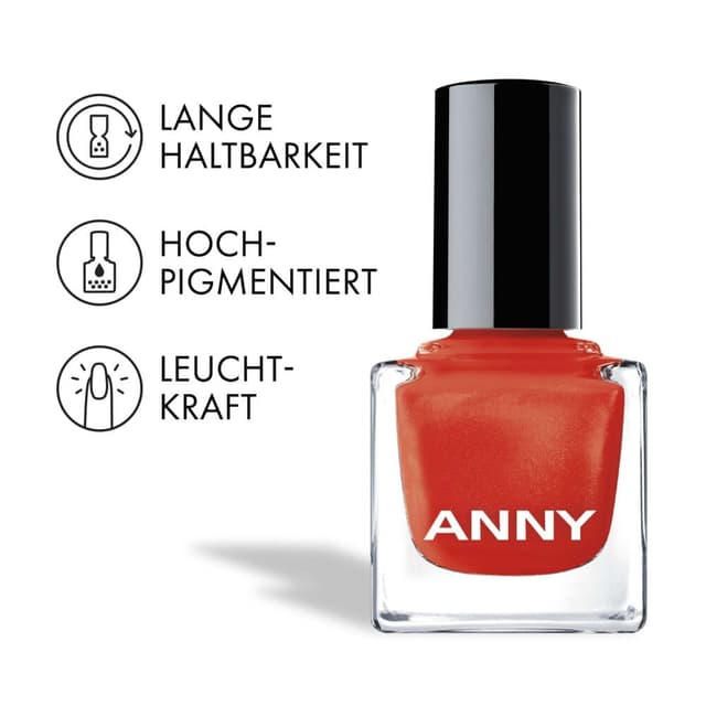 Detalle 2 de ANNY Nail Polish „Dancing on Sunset“ – farbiger Nagellack mit langanhaltendem Glanz, 15 ml