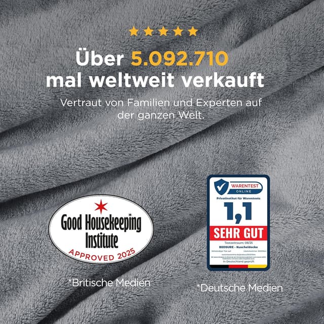 Detalle 2 de Bedsure Kuscheldecke 150x200cm 🛋