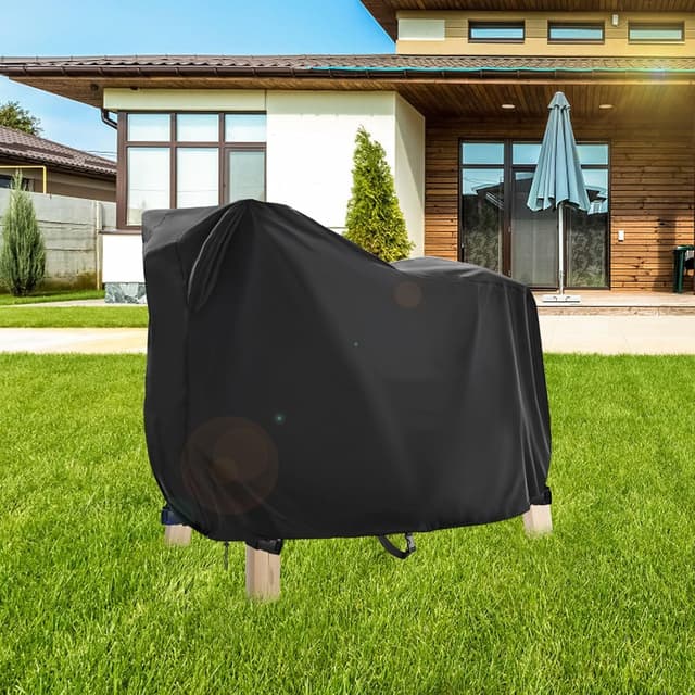 Thumbnail 6 de Fenghome Abdeckung für Holzpferd (wasserdicht) 140x100x130 cm mit Tunnelzug und Schnallen, Oxford-Stoff Schwarz