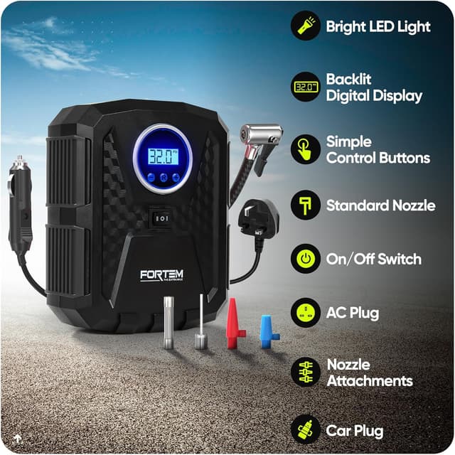 Thumbnail 1 de FORTEM Car Tyre Inflator 150 PSI — air compressor