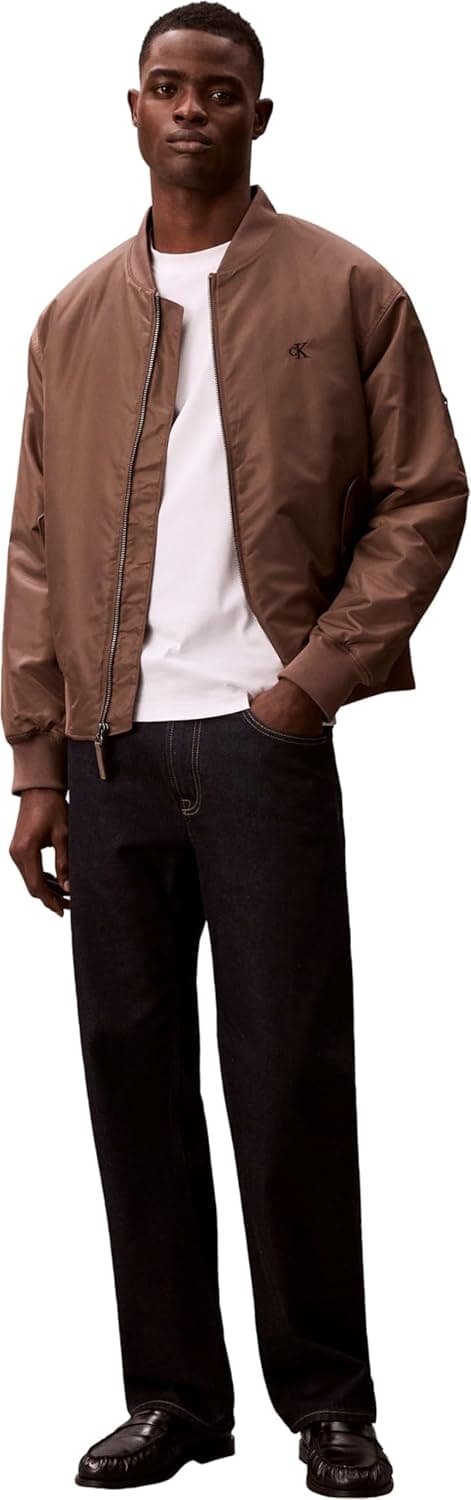 Detalle 2 de Calvin Klein LS Jeans Hero Bomber LV04RC526G da uomo: giacca bomber per look casual