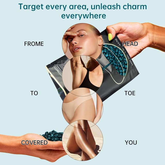 Thumbnail 3 de Lifestance 450 g perline di cera verde scuro per depilazione