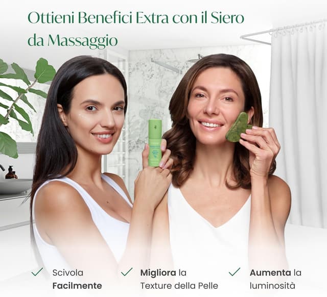 Detalle de PLANTIFIQUE Gua Sha Viso in Giada (Gua Sha Jade) per massaggio rassodante e drenante