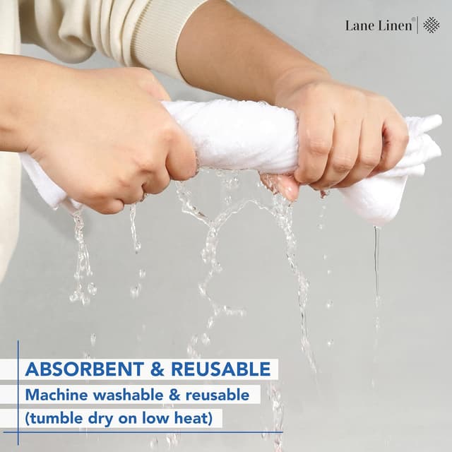 Thumbnail 6 de LANE LINEN 12 PC Wash Cloths 13x13 in