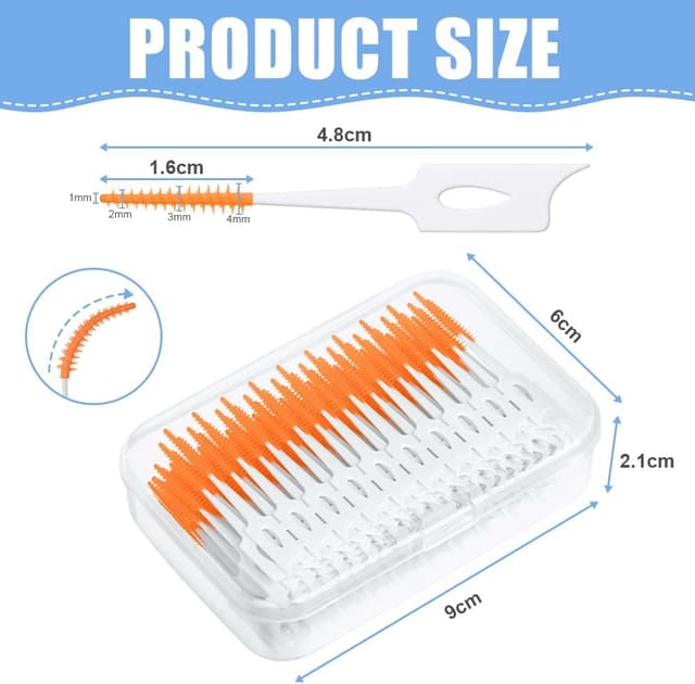 Detalle 2 de URAQT interdental brushes 220pcs orange