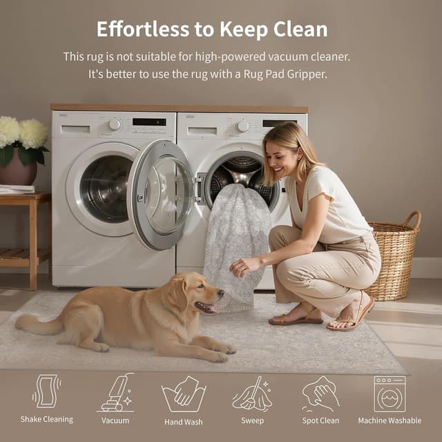 Detalle de PureCozy Vintage living room rug 200x300cm