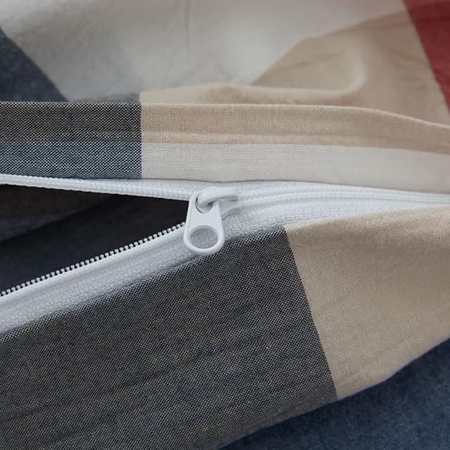 Detalle 2 de Nesture Bettwäsche 135x200 Baumwolle 4-teilig kariert bunt – 100% gewaschene Baumwolle, bügelfrei