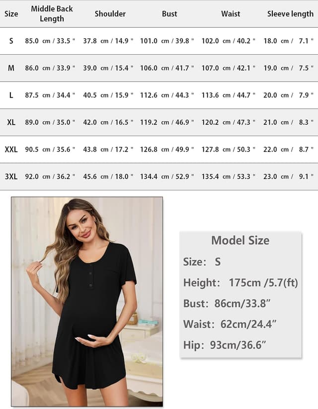 Thumbnail 5 de Uniexcosm Stillnachthemd Damen Kurzarm