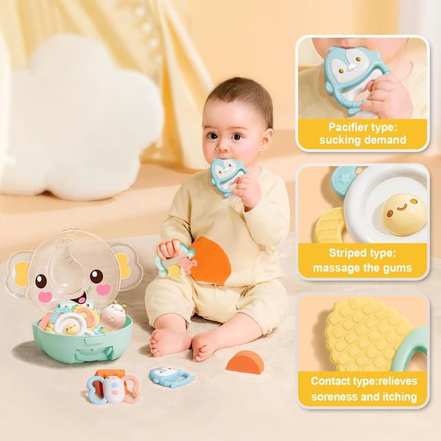 Thumbnail 3 de Auby Hochet Anneau de Dentition Lot de 6