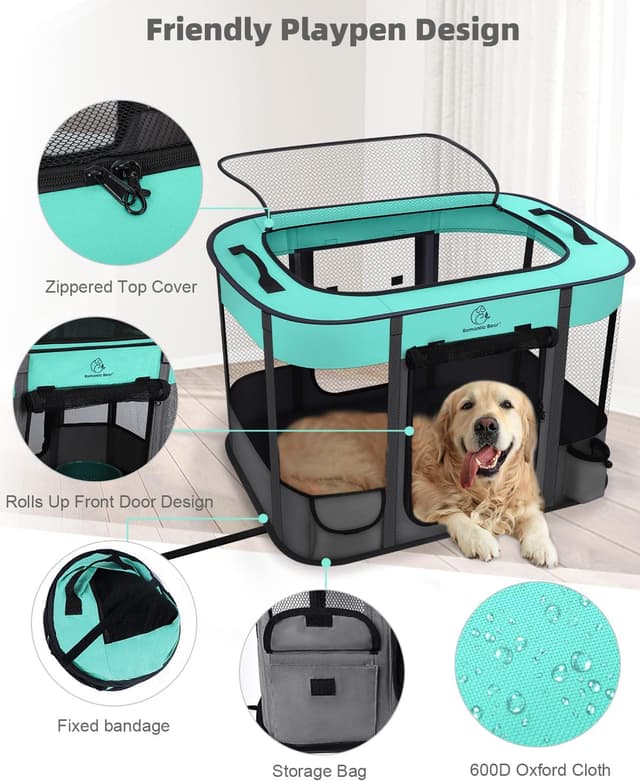 Thumbnail 4 de Foldable Pet Playpen L 100x80x60cm