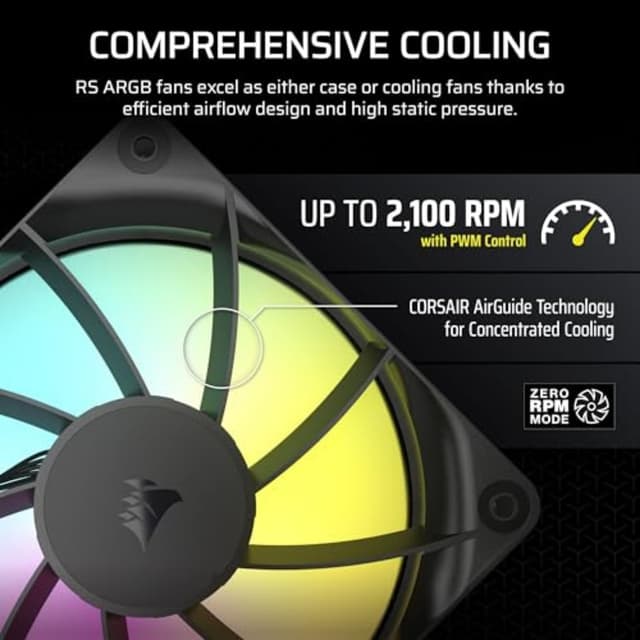 Thumbnail 5 de CORSAIR RS120 ARGB 120mm PWM Fans 3-pack