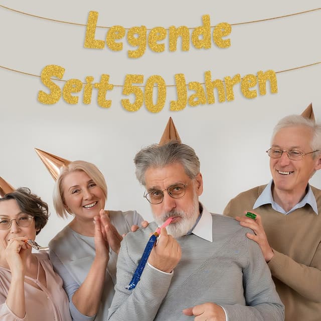 Detalle 1 de HUKUMA 50-Jahre Banner 1,50 m Geburtstag