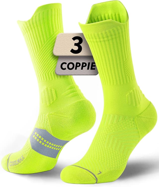 Thumbnail 6 de Juclise Bambù Coolmax Compressione Sportivi Calzini Uomo 15-20 mmHg