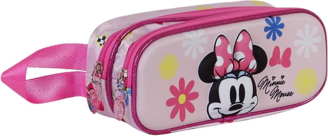 Detalle de Disney Minnie Mouse Floral Estuche Portatodo 3D Rosa 😊