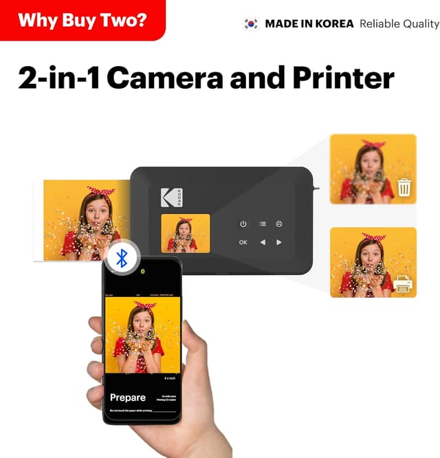 Detalle de Kodak Mini Shot 2 Retro 4PASS Instant Camera 💥