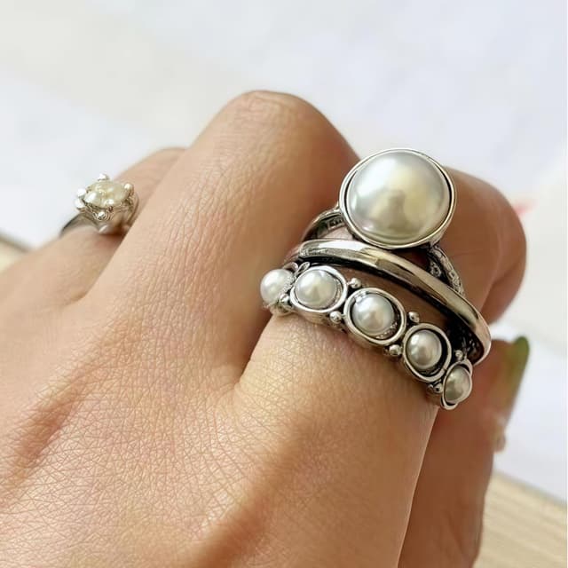 Thumbnail 2 de Generic Vintage Damenring mit Perlen