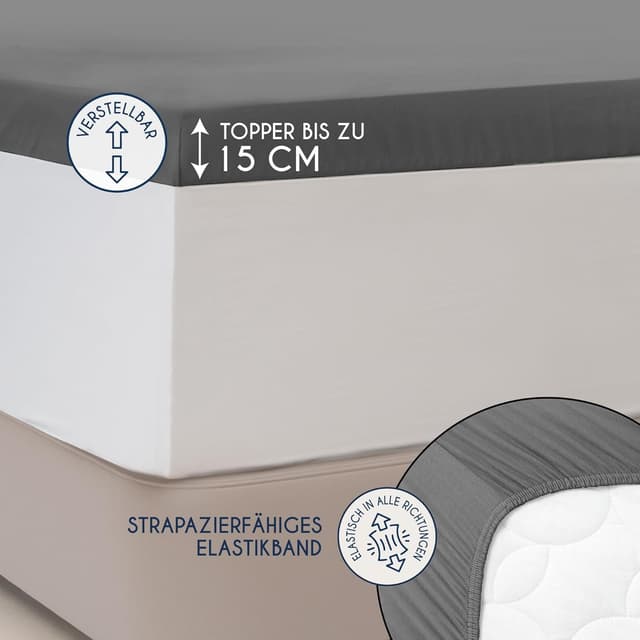 Detalle de Dreamzie Premium Spannbettlaken 180x200