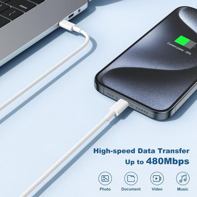 Detalle 2 de 10FT Fast Charging Cable for iPhone